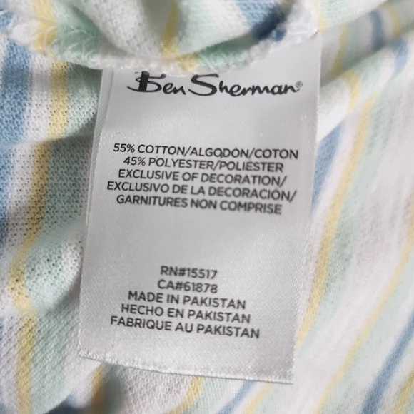 Ben Sherman NWT Striped Polo Short Sleeves Shirt Large 14/16 - Picture 4 of 5